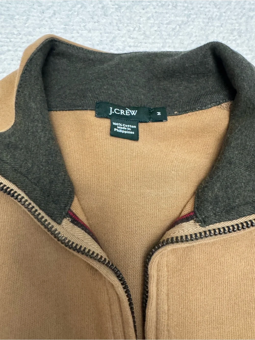 J. Crew Men’s Caramel Brown Half-Zip Pullover
